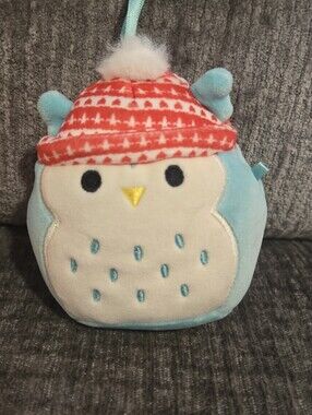 Squishmallows Winston the Owl 4" Holiday Plush Ornament NWT